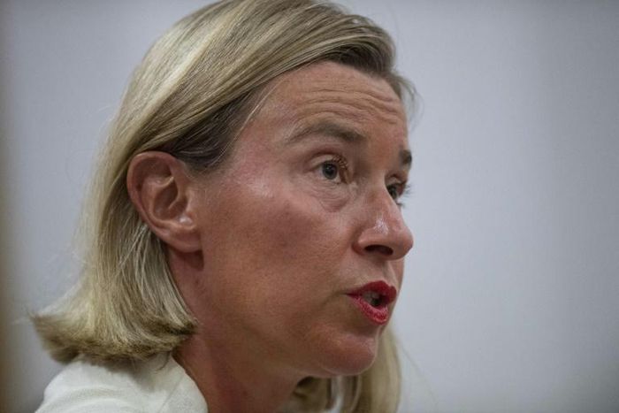 European Union foreign policy chief Federica Mogherini says Venezuela's government and opposition should return to the negotiating table