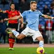 Lazio's Ciro Immobile scored a penalty against Lecce for his 14th league goal this season