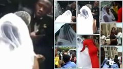 Angry groom cancels wedding on the way to the venue, bride rolls on the floor with her white gown (video)