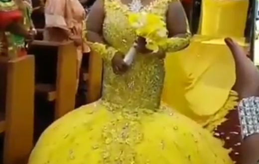 Bride in a spectacular gown