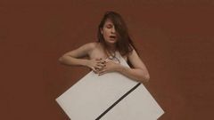 Meet the female artist who paints her works using her breasts as brush (video)