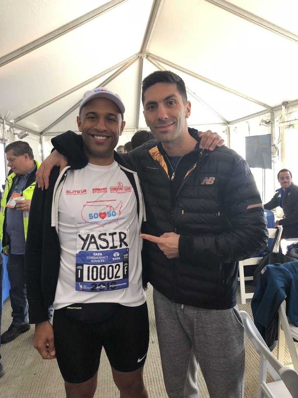 Yasir in New York with producer, actor, and TV host Nev Schulman.