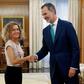 Spanish King Felipe VI met with parliament speaker Meritxell Batet ahead of talks next week with party parliamentary leaders