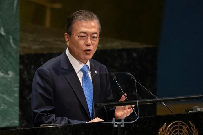 South Korean President Moon Jae-in proposes an international peace zone on the Korean peninsula during an address to the UN General Assembly