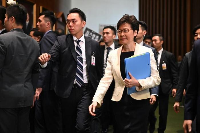 Chief Executive Carrie Lam has faced an outpouring of anger from her opponents since the legislature opened its doors for a new session on Wednesday