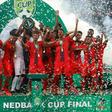 Second division club TS Galaxy celebrate a stunning South African FA Cup final victory over Kaizer Chiefs that secured a place in the CAF Confederation Cup