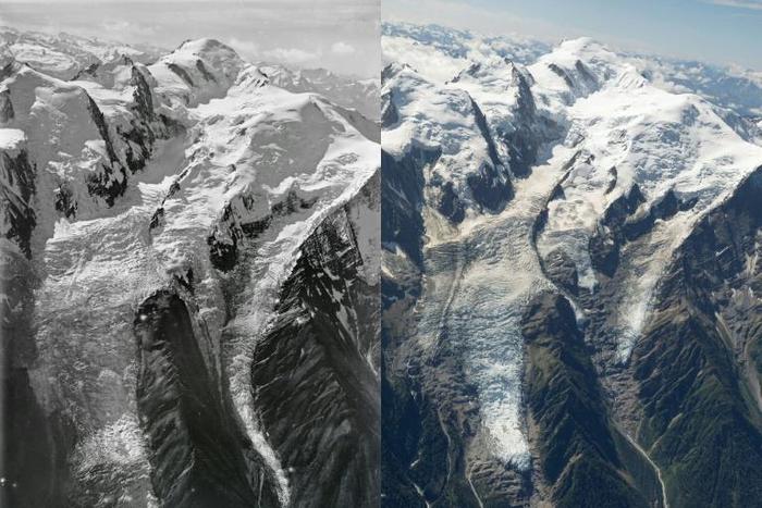 The University of Dundee has painstakingly recreated the images taken 100 years ago to highlight the extent of the melt