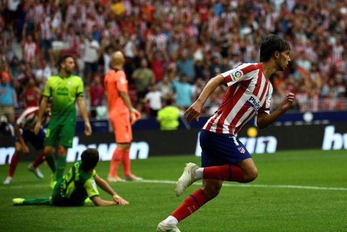Joao Felix scored his first goal for Atletico Madrid in a 3-2 win over Eibar on Sunday.