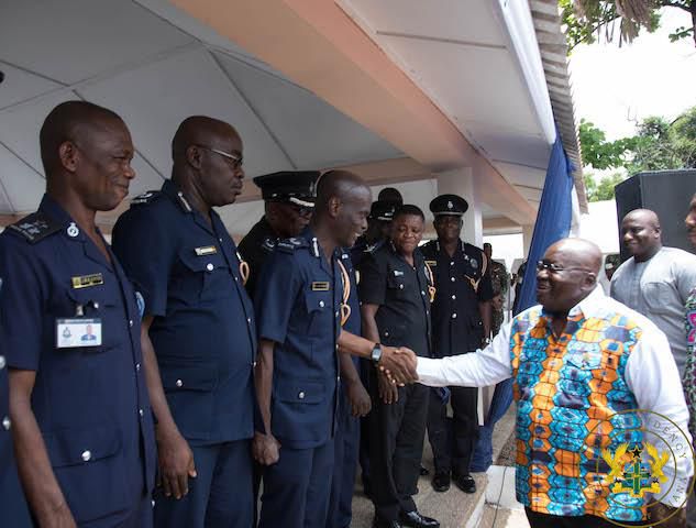 Nana Addo with the police