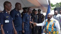 Nana Addo with the police