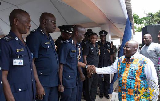 Nana Addo with the police