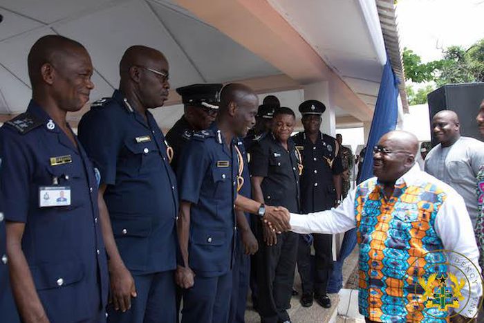 Nana Addo with the police