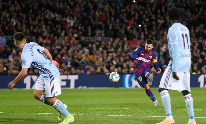 Lionel Messi scored a hat-trick as Barcelona beat Celta Vigo 4-1 on Saturday