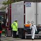 The dozens of corpses were found in a refrigerated truck container at an industrial park in Grays, east of London