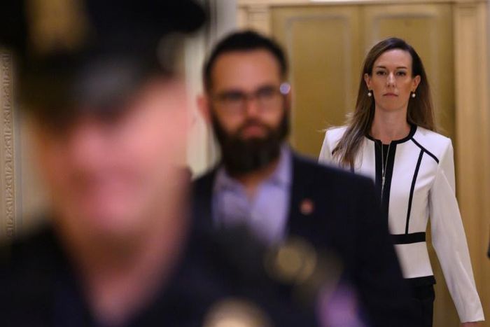 Jennifer Williams, an aide to US Vice President Mike Pence, arrives in Congress to testify in the impeachment inquiry against President Donald Trump