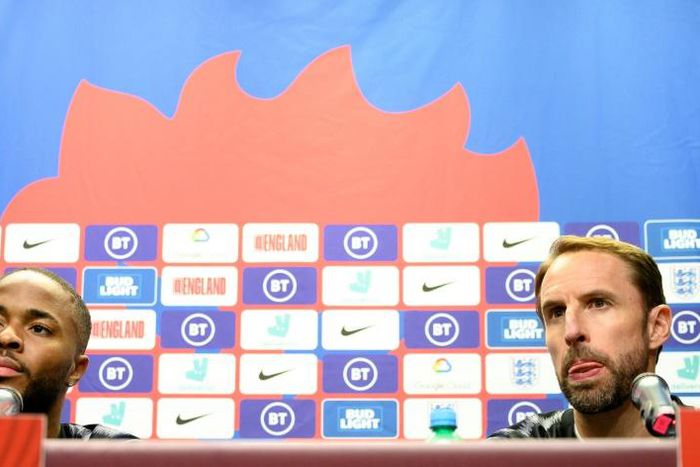 England manager Gareth Southgate (right) and Raheem Sterling (left) say the Three Lions will follow UEFA's three-step protocol should they suffer racist abuse