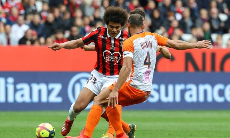 Lamine Diaby Fadiga (R) played six times in the league for Nice in the 2018-19 season