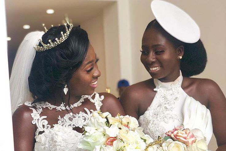 Nana Ama Agyeman and her bridesmaid