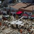 Firefighters search for survivors after a seven-story residential building collapsed in Fortaleza, Brazil, on October 15, 2019