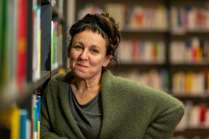 Poles will choose between "democracy and authoritarianism" in Sunday's general election, author Olga Tokarczuk, pictured October 10, 2019, has said