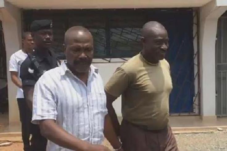 [L-R] The civilian employee of the GAF, Gersho Akpa and Col Gameli