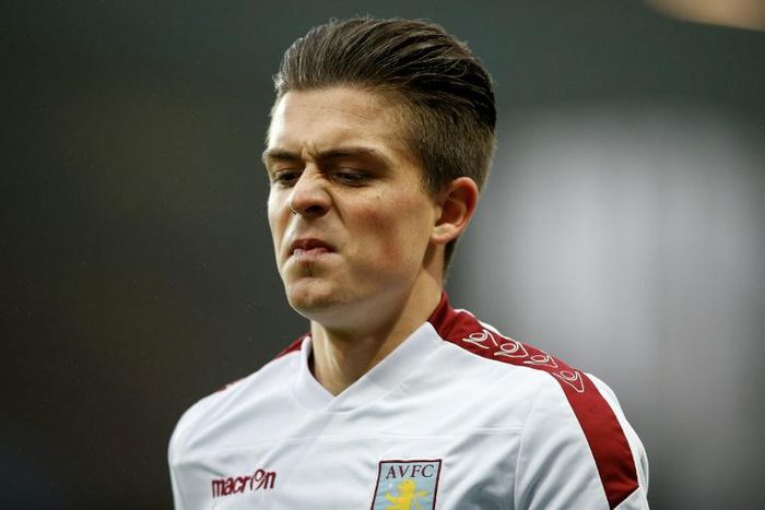 Villa captain Jack Grealish (pictured December 2015) was punched and knocked to the turf by a Birmingham fan in the ninth minute of the 1-0 victory over the Blues