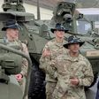 US Secretary of State Mike Pompeo speaks with cavalry soldiers in Germany near where he himself served during the Cold War