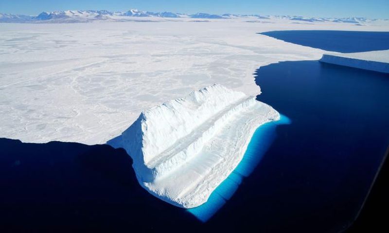 An iceberg in Antarctica's McMurdo Sound photographed by A NASA