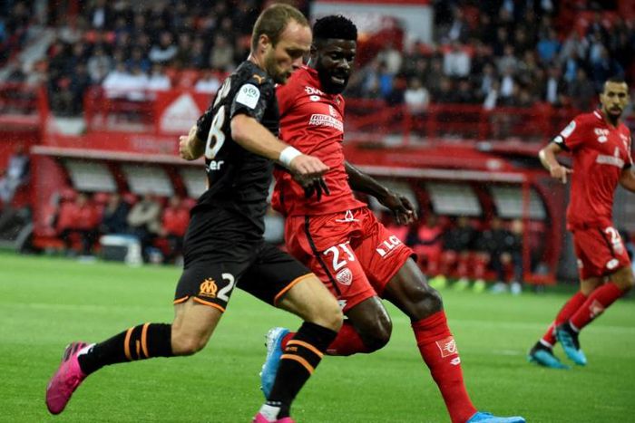 Marseille forward Valere Germain missed first-half chances as Marseille drew 0-0 at winless Dijon