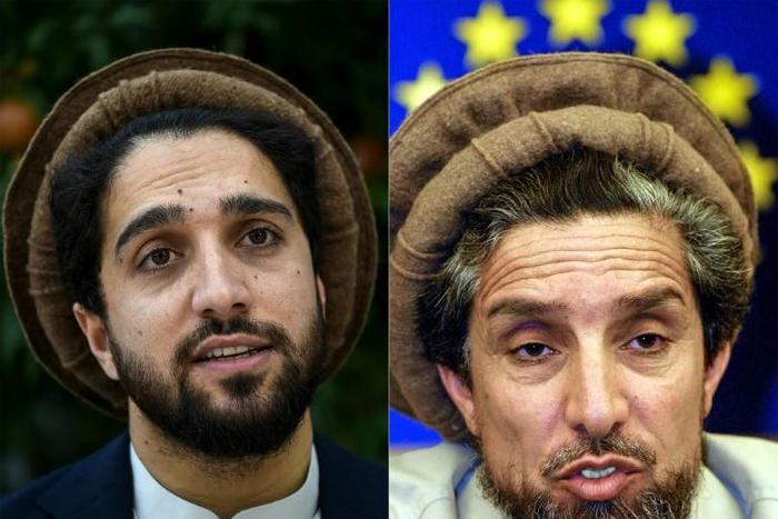 Following in the steps of his father (R), the younger Ahmad Massoud wants to build a grand coalition of anti-Taliban elements