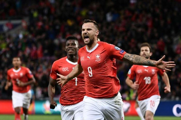 Switzerland's Haris Seferovic scored his 18th goal in 64 international appearances in the victory over the Republic of Ireland