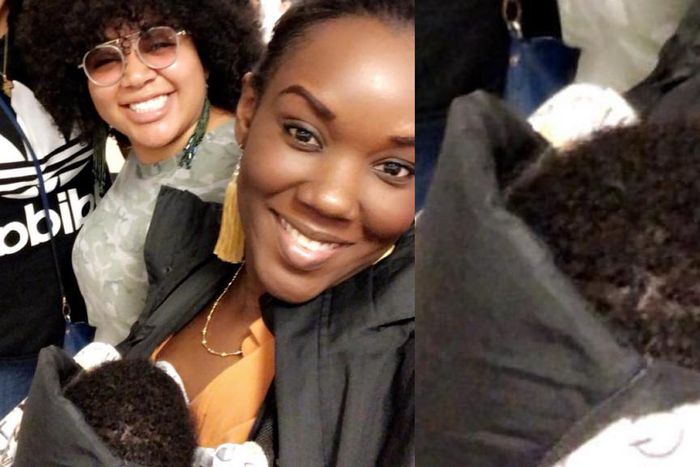 Dr Louisa Setakla, with some friends whilst carrying Jannel