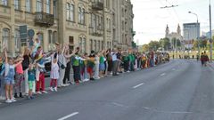 The Lithuanian action was an echo of a protest three decades when the country was still part of the Soviet Union -- which in turn inspired the Hong Kong protest