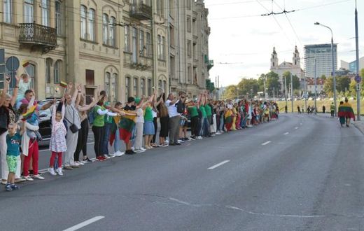 The Lithuanian action was an echo of a protest three decades when the country was still part of the Soviet Union -- which in turn inspired the Hong Kong protest