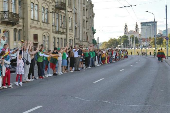 The Lithuanian action was an echo of a protest three decades when the country was still part of the Soviet Union -- which in turn inspired the Hong Kong protest