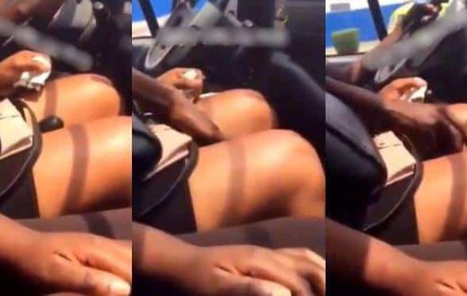 Video shows driver changing gear in-between ‘killer’ thighs of a female passenger