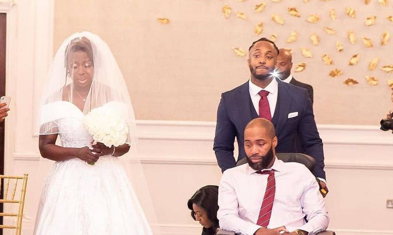 Bride insists her brother walks her down the aisle despite suffering major injuries two months to her wedding