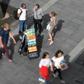 Jehovah's Witnesses display brochures in the French city of Nantes in 2018