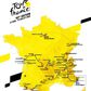 The map of the official route of the 2020 edition of the Tour de France
