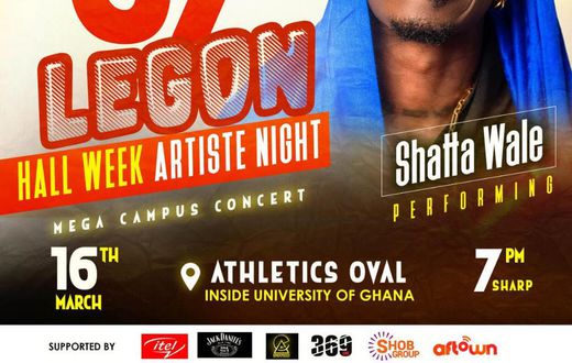 Shatta Wale confirmed for WatsUp TV 67th Legon Hall Week artiste night concert