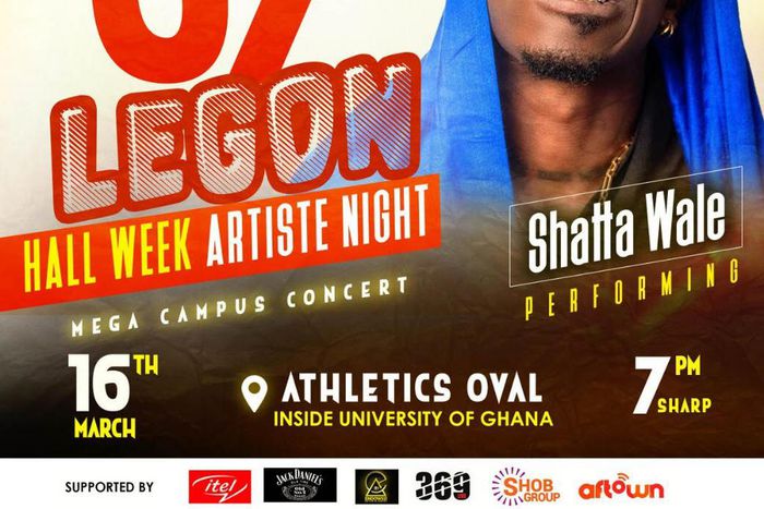 Shatta Wale confirmed for WatsUp TV 67th Legon Hall Week artiste night concert