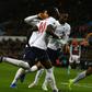 Liverpool's Sadio Mane (L) celebrates scoring the winner at Aston Villa