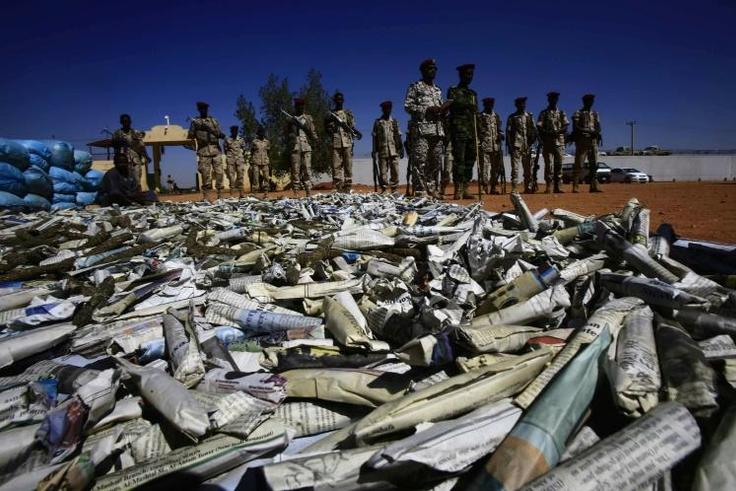 Sudanese police seized 15 tonnes of hashish in Omdurman (packets pictured in twin city Khartoum in November 2017), in what the chief of anti-narcotics police called "one of the biggest hauls in the country"