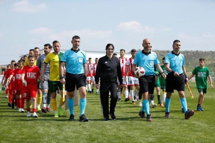 The match between Cypriot club Nea Salamina Ammochostou and Magusa Turk Gucu, from the breakaway north, was held in the mixed village of Pyla