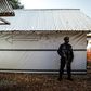 A police officer guards an Ebola treatment centre in Butembo, the epicentre of the current epidemic. Health workers are frequent targets of attacks