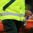 Everton's Theo Walcott was stretcherd off against Manchester City