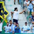 German Pezzella was one of six scorers for Argentina as they battered Ecuador