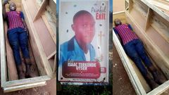 Adventurous young man dies a day after lying in a coffin to take pictures