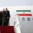 Iran's President Hassan Rouhani spoke to reporters at Mehrabad airport, en-route Monday for the UN General Assembly in New York