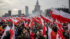 Tens of thousands of people took part in a march organised by the far right to mark Poland's Independence Day